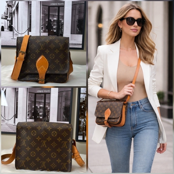 Louis Vuitton Handbags - AUTHENTIC LOUIS VUITTON CARTOUCHIERE MM SHOULDER CROSSBODY BAG MONOGRAM 8904SL